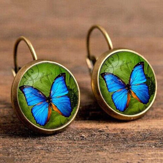 FSUNION Boho Flower Drop Earrings For Women Vintage Jewelry Geometric Pattern Round Earings Bijoux boucles d'oreilles bohemia