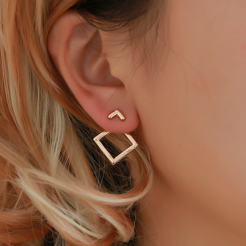 Hot Sale Trendy Cute Nickel Free Earrings Fashion Jewelry 2017 Earrings Square Stud Earrings For Women Brincos Brinco Oorbellen