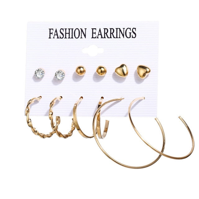 2020 Women Earrings Set Acrylic Pearl Earrings For Women Acrylic Earrings New Set Bohemian Leopard Tassel Stud Earrings Jewelry