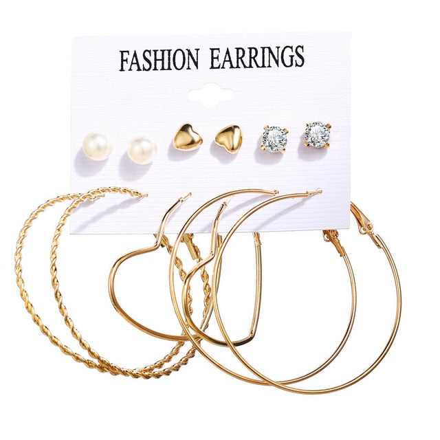 2020 Women Earrings Set Acrylic Pearl Earrings For Women Acrylic Earrings New Set Bohemian Leopard Tassel Stud Earrings Jewelry