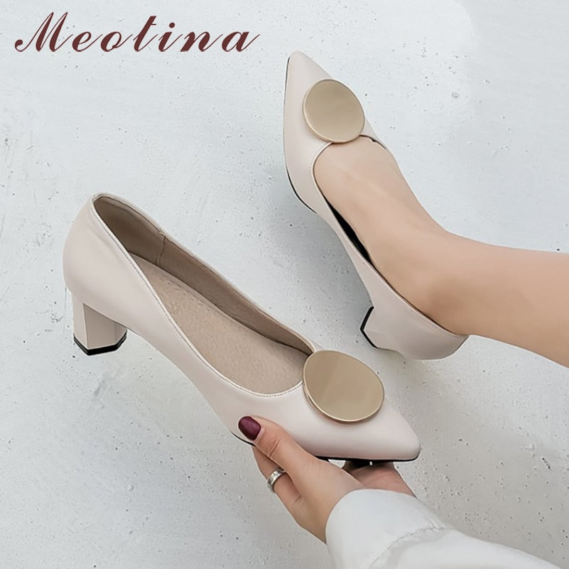 Meotina High Heels Women Pumps Fashion
