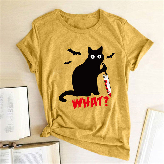 T Shirt Short Sleeve Halloween Tops Tees