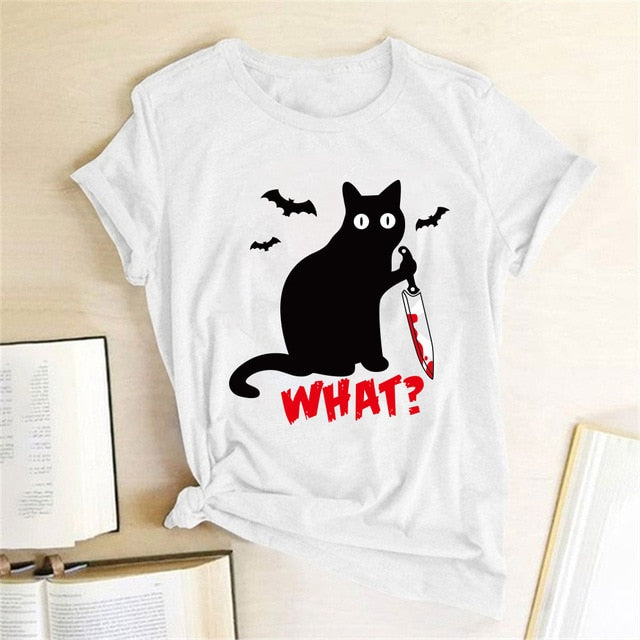 T Shirt Short Sleeve Halloween Tops Tees