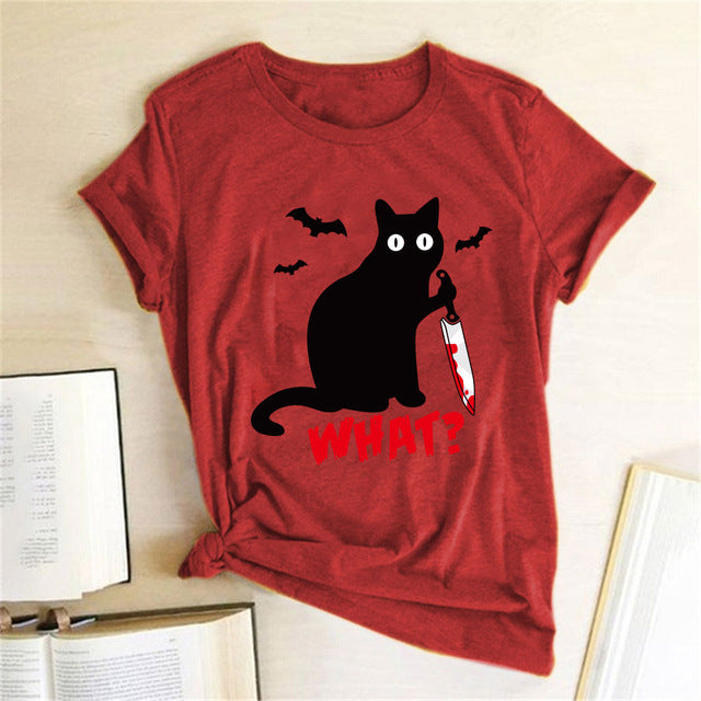 T Shirt Short Sleeve Halloween Tops Tees
