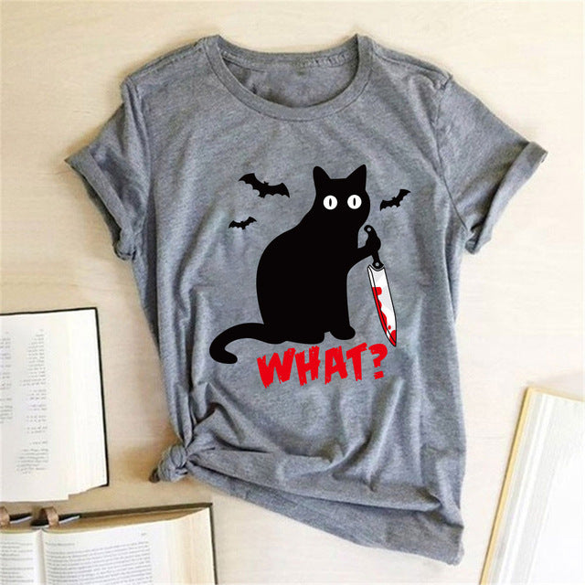 T Shirt Short Sleeve Halloween Tops Tees