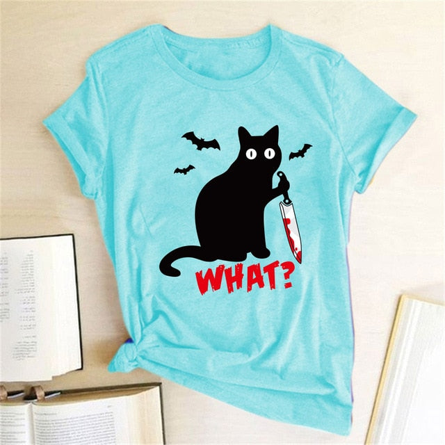 T Shirt Short Sleeve Halloween Tops Tees