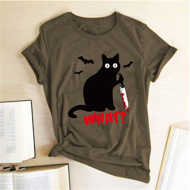 T Shirt Short Sleeve Halloween Tops Tees