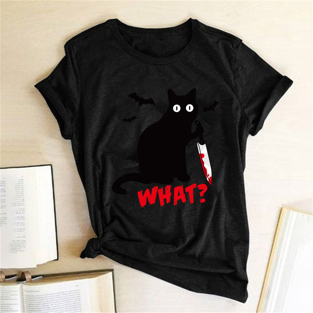 T Shirt Short Sleeve Halloween Tops Tees