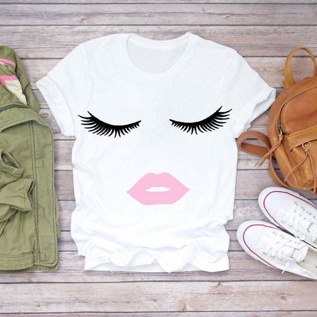 Women Summer Short Sleeve Floral T-shirts
