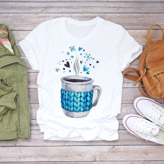 Women Summer Short Sleeve Floral T-shirts