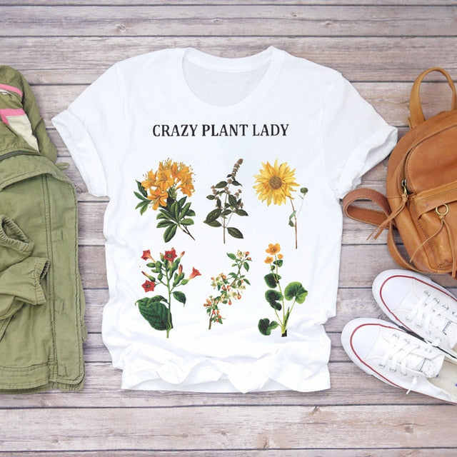 Women Summer Short Sleeve Floral T-shirts