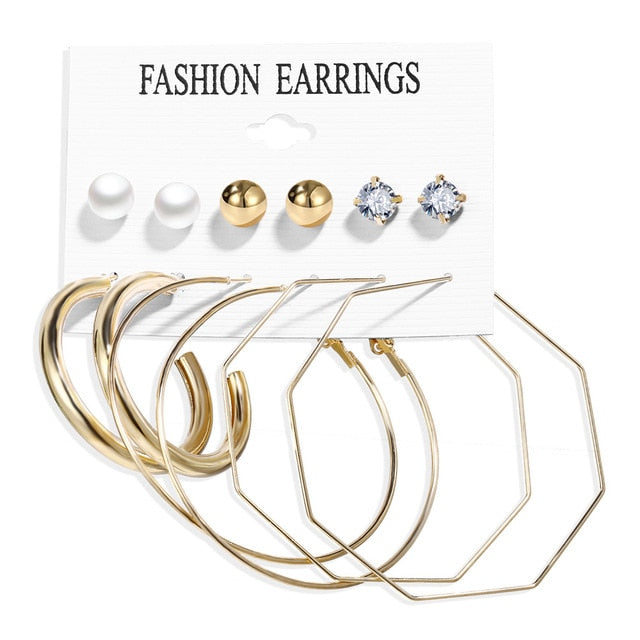 Hoops Statement Earrings for Women Party Jewelry