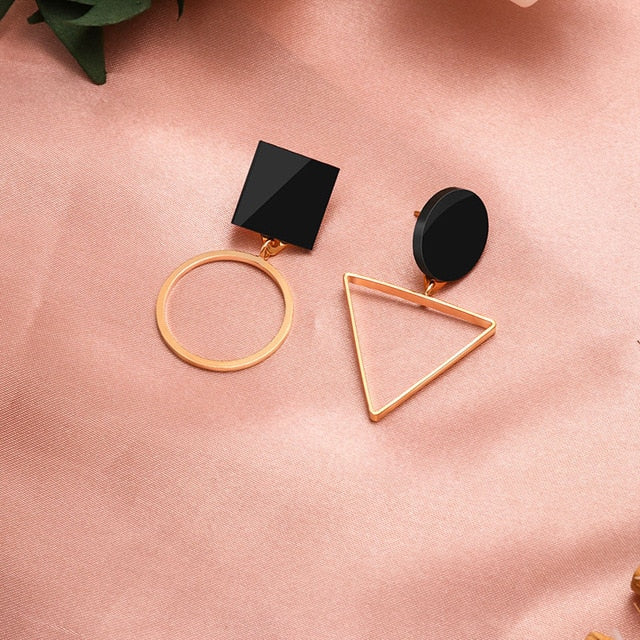 X&P New Fashion Round Dangle Drop Korean Earrings