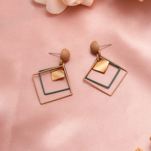 X&P New Fashion Round Dangle Drop Korean Earrings