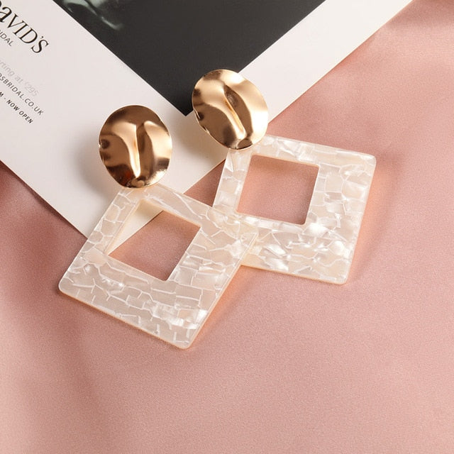 X&P New Fashion Round Dangle Drop Korean Earrings