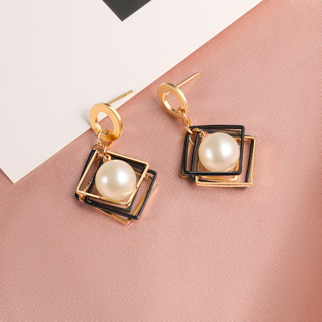 X&P New Fashion Round Dangle Drop Korean Earrings