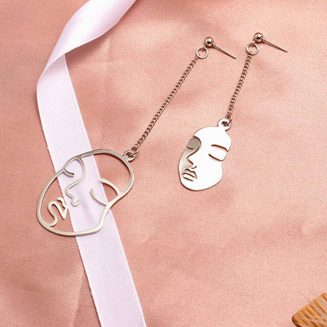 X&P New Fashion Round Dangle Drop Korean Earrings