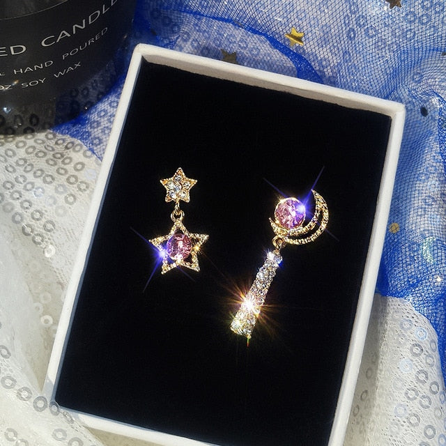 clearance 1 Mori temperament personality hopp rhinestone pearl sparkling Earrings  big women ear decoration