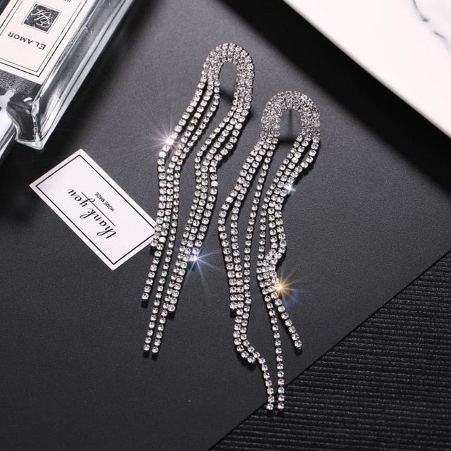 clearance 1 Mori temperament personality hopp rhinestone pearl sparkling Earrings  big women ear decoration